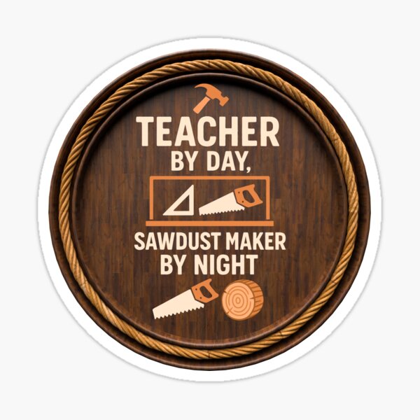 Item preview, Teacher By Day, Woodworker By Night - Funny Woodworking Teacher Dad designed and sold by PeteLawliiet.