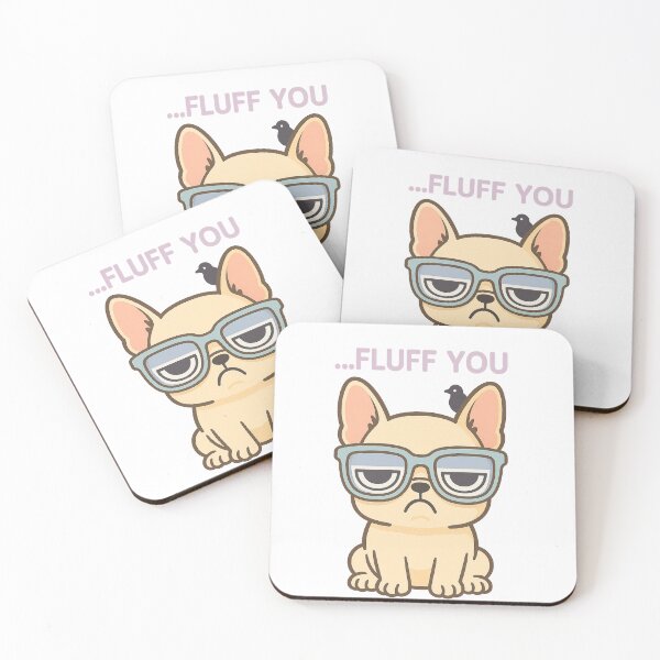 Item preview, Grumpy French Bulldog in Sunglasses – Funny "...Fluff You" Cartoon designed and sold by Asbiell.