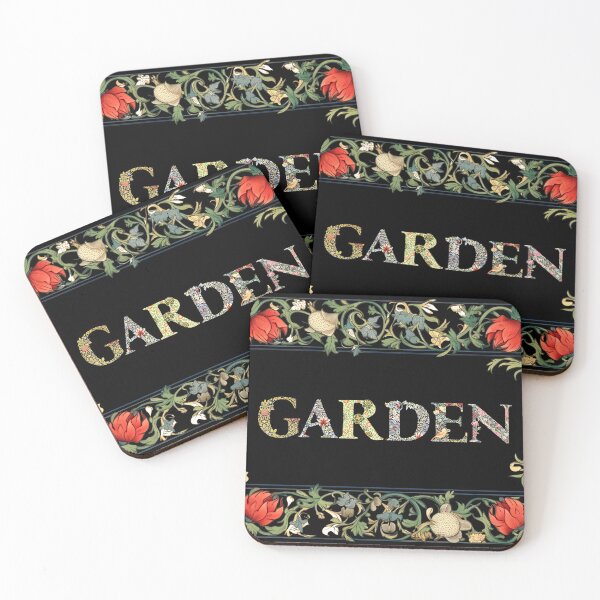 Item preview, William Morris Floral Garden Motto and Frame designed and sold by Pixelchicken.