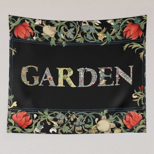 Item preview, William Morris Floral Garden Motto and Frame designed and sold by Pixelchicken.