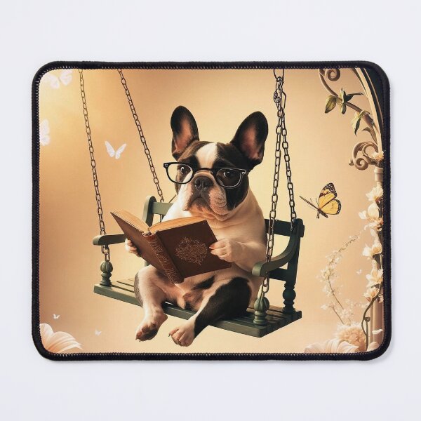 Item preview, Bookish Bulldog on a Swing designed and sold by milena-d98.