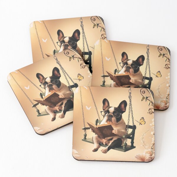 Item preview, Bookish Bulldog on a Swing designed and sold by milena-d98.