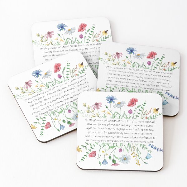 Item preview, Glamour of Youth + Wildflowers — Joseph Conrad Quote designed and sold by parshalltoyou.