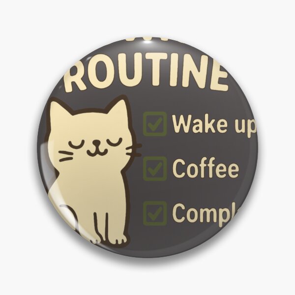 Item preview, Meowning Routine Checklist" – Cat's Daily Priorities designed and sold by TinyDoodles.