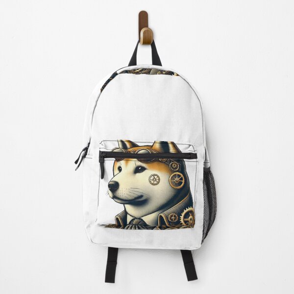 Item preview, Steampunk Akita Inu Dog – Vintage Gearpunk Canine with Goggles and Cogs designed and sold by Asbiell.