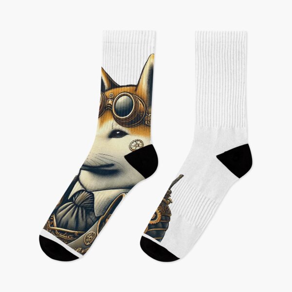 Item preview, Steampunk Akita Inu Dog – Vintage Gearpunk Canine with Goggles and Cogs designed and sold by Asbiell.
