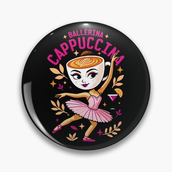 Item preview, Ballerina Cappuccina Italian Brainrot Memes Dark designed and sold by Sitchko.