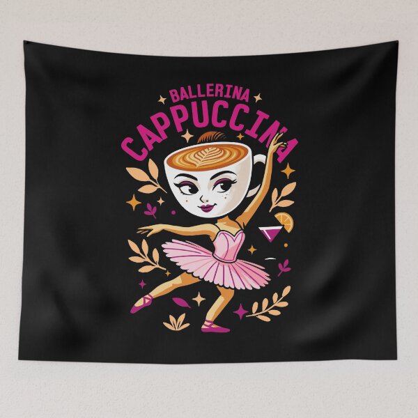 Item preview, Ballerina Cappuccina Italian Brainrot Memes Dark designed and sold by Sitchko.
