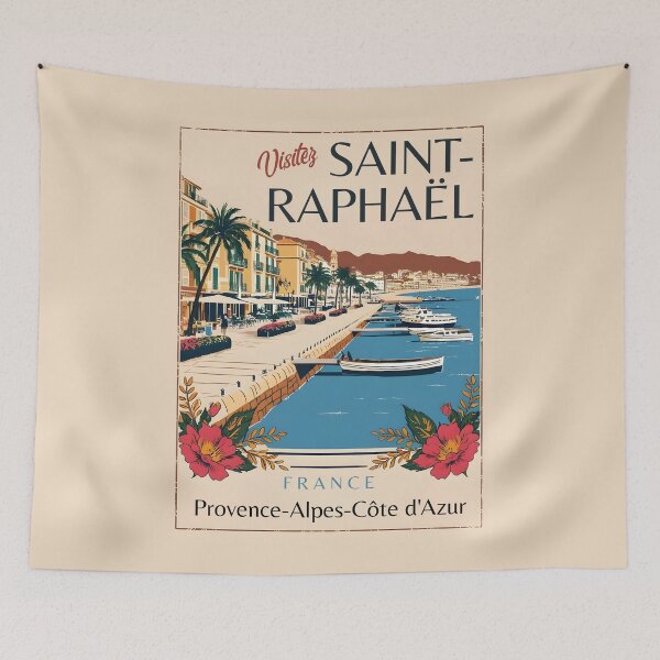Item preview, A Vintage Illustration of Saint-Raphael - France  designed and sold by GoodOldVintage.