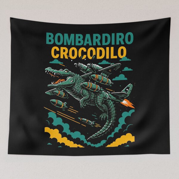 Item preview, Bombardiro Crocodilo Italian Brainrot Memes Dark designed and sold by Sitchko.