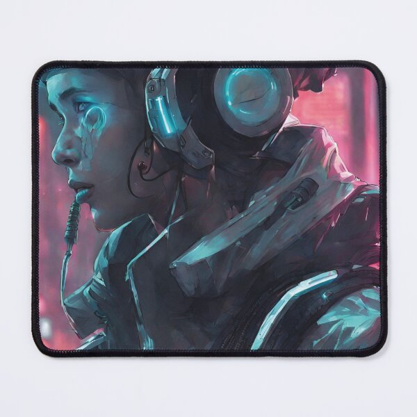 Item preview, Neon Sentinel – Cyberpunk Soldier in Futuristic Cityscape designed and sold by echowood26.