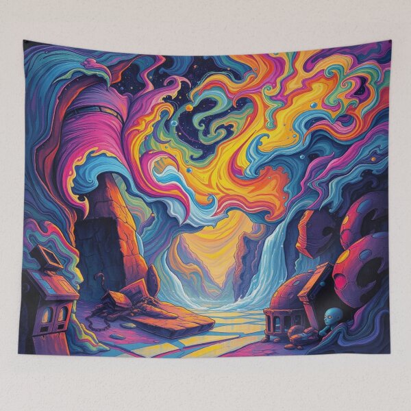 Item preview, Abstract Dreamscape – Flood of colors meets dynamic forms in surreal harmony designed and sold by FotoworldEdel.