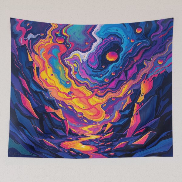 Item preview, Abstract Dreamscape – Flood of colors meets dynamic forms in surreal harmony designed and sold by FotoworldEdel.