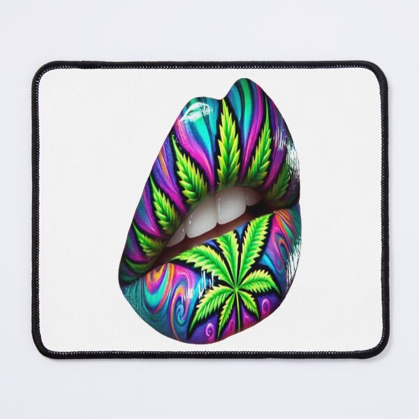 Item preview, Crazy Weed Lips; designed and sold by StickerApe.