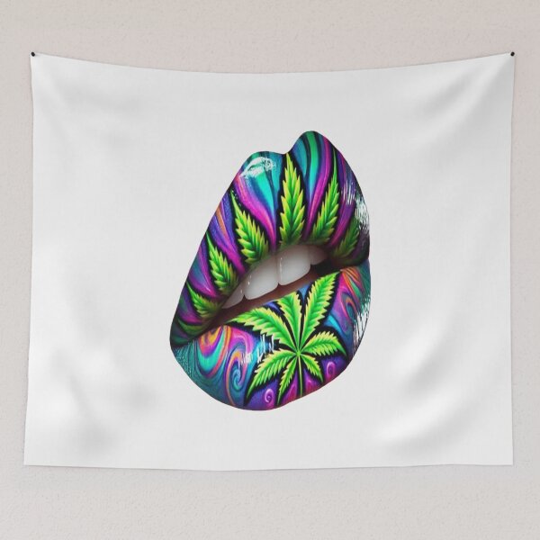 Item preview, Crazy Weed Lips; designed and sold by StickerApe.