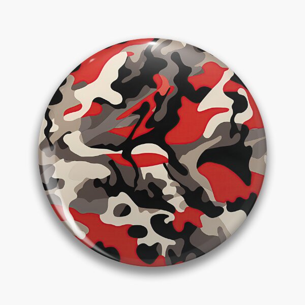 Artikelvorschau, Kräftiges Rot und neutrales Camouflage-Muster – Modernes urbanes Camouflage-Design entworfen und verkauft von YourPrettyHome.