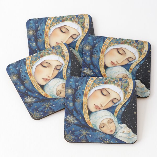 Item preview, Snowfall's Embrace - Our Lady's Tender Care - Our Lady of the Snows designed and sold by SanctifiedSouls.