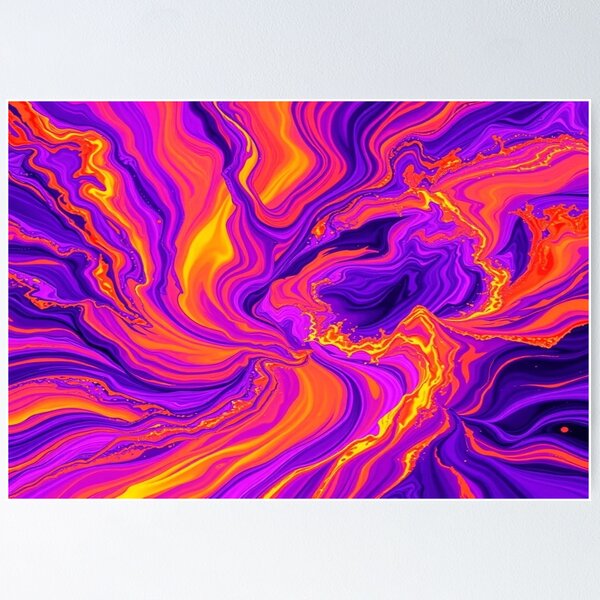 Artikelvorschau, Explosive Energy – Vivid Abstract Art in Purple & Orange! A mesmerizing fusion of color & movement. entworfen und verkauft von FotoworldEdel.