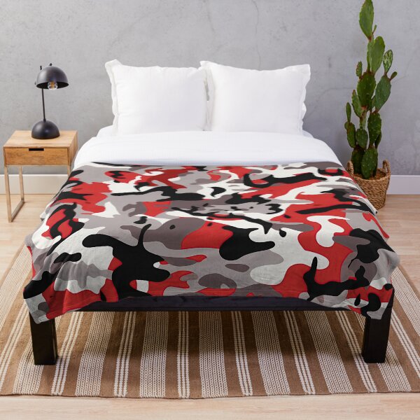 Artikelvorschau, Rotes, schwarzes und graues Tarnmuster – Modernes urbanes Tarndesign entworfen und verkauft von YourPrettyHome.