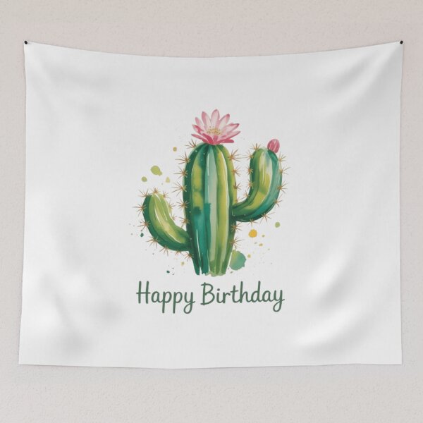 Item preview, Happy Birthday Cactus designed and sold by ArtQueen777.