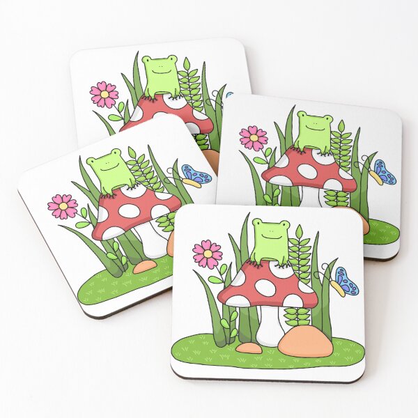 Item preview, frog in garden  designed and sold by brookenluck.