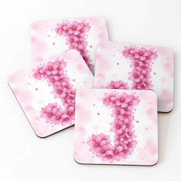 Item preview, Pink Letter J / Floral Initial Monogram for Girls designed and sold by roxysnextgenart.