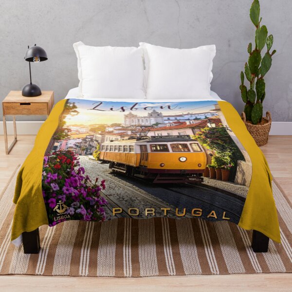 Item preview, Vintage-style Lisbon Tram Travel Poster designed and sold by travelwitheric.