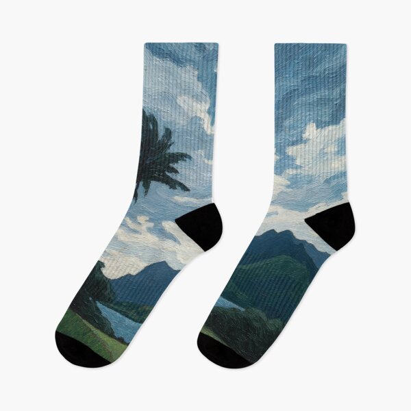 Item preview, Polynesia landscape | Post-impressionist painting style designed and sold by ComicsFactory.