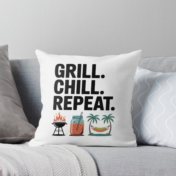 Item preview, grill, chill , repeat designed and sold by Ismartista.