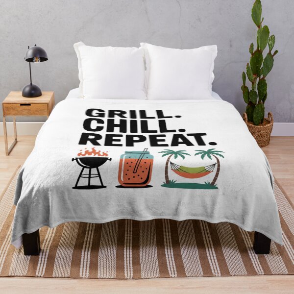 Item preview, grill, chill , repeat designed and sold by Ismartista.