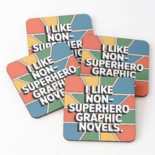 Item preview, I like non-superhero graphic novels designed and sold by Stuart Wallace's Extremely Specific & Nice Things.