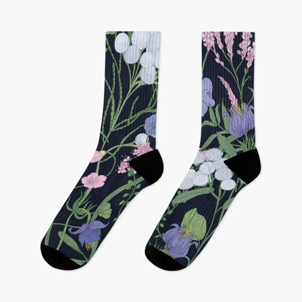 Item preview, Vintage Midnight Botanical Garden Pattern -  Jardin de Fleurs - Print Collection - Classic botanical aesthetic| Vintage Floral Art  designed and sold by Jackie.Bloom.