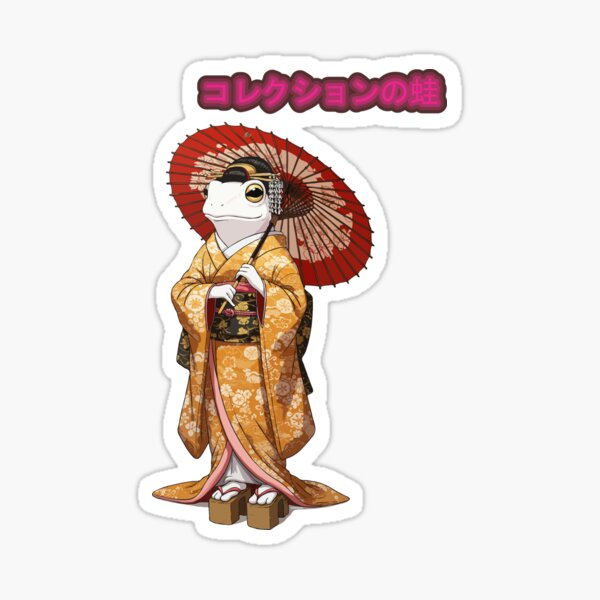 Colección de ranas japonesas Pegatina