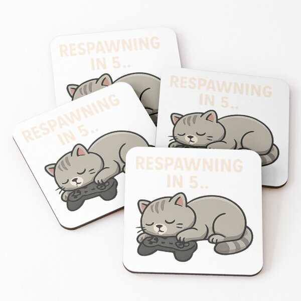 Item preview, Respawning in 5... (Sleepy Cat Edition) designed and sold by DAYandMONTH.