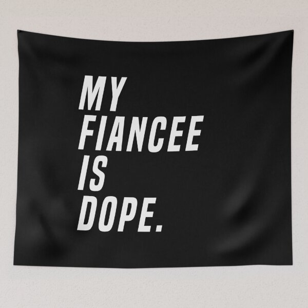 Item preview, My Fiancee Is Dope Valentines Day Funny Engagement Shirt designed and sold by LookTwice.