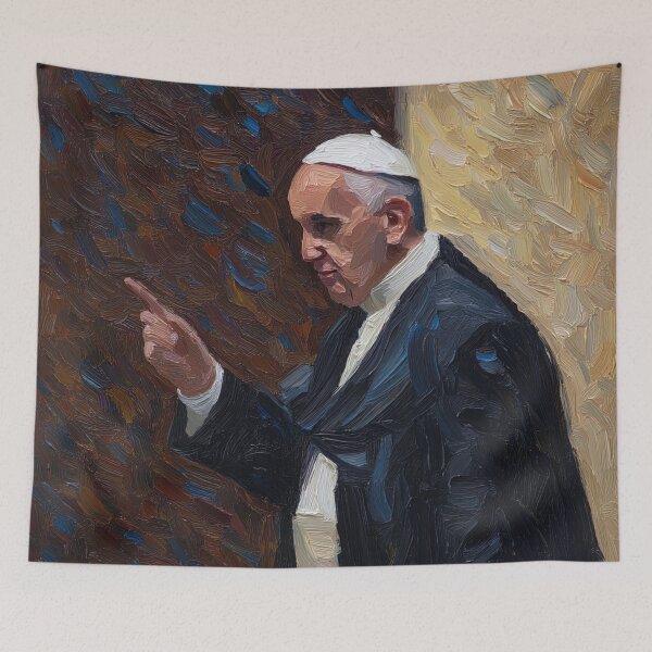 Item preview, Pope Francis | Post-impressionist painting style designed and sold by ComicsFactory.