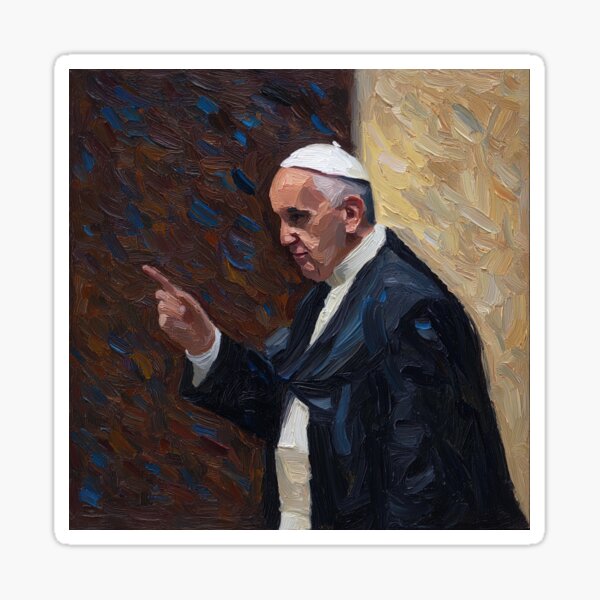 Item preview, Pope Francis | Post-impressionist painting style designed and sold by ComicsFactory.