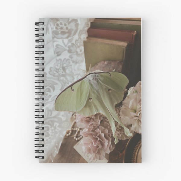 Item preview, Luna Moth on Pink Carnations designed and sold by ofmothandmoon.
