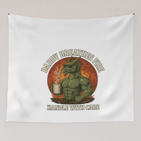 Item preview, Daddy Breathes Fire – Alpha Dragon Dad Shirt designed and sold by Alchemythreadstore.