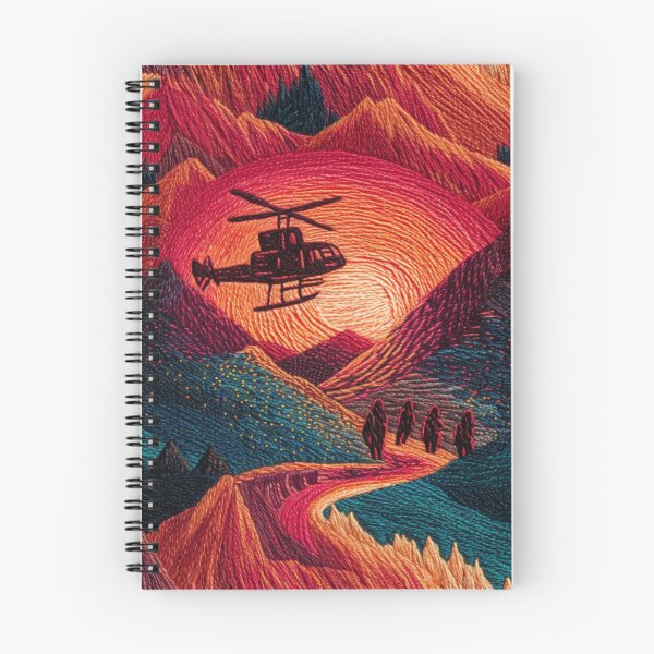 Item preview, Helicopter Rescue Faux Embroidery Fabric designed and sold by Nicholas Panek.