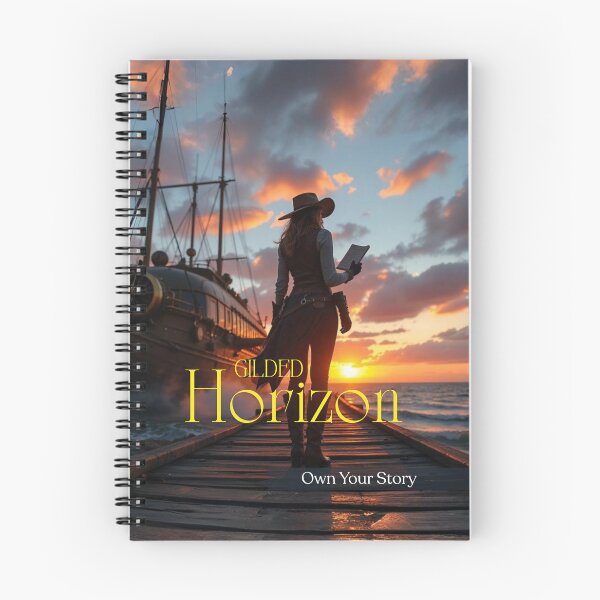 Item preview, Gilded Horizon - Spiral Notebook designed and sold by Ink & Destiny.