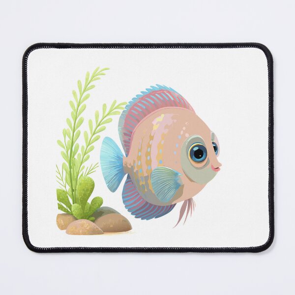 Item preview, Colorful Discus Fish Near Plants designed and sold by artSchip.