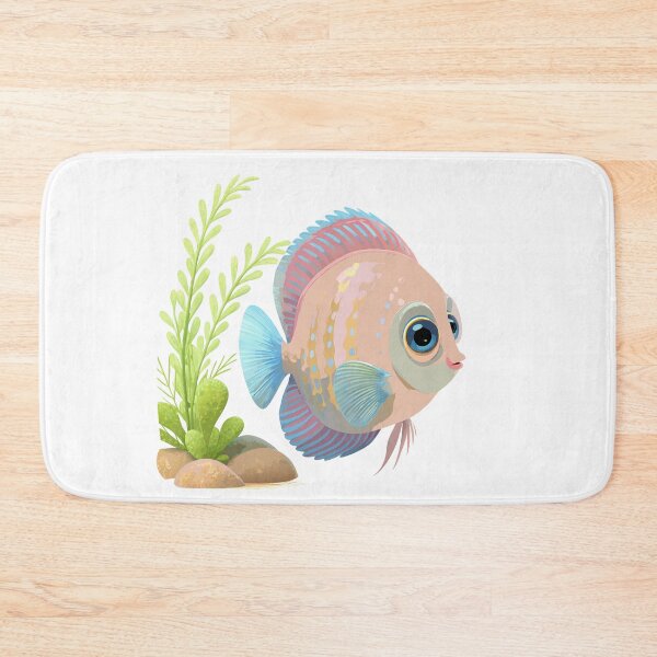 Item preview, Colorful Discus Fish Near Plants designed and sold by artSchip.