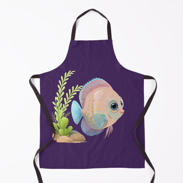 Item preview, Colorful Discus Fish Near Plants designed and sold by artSchip.