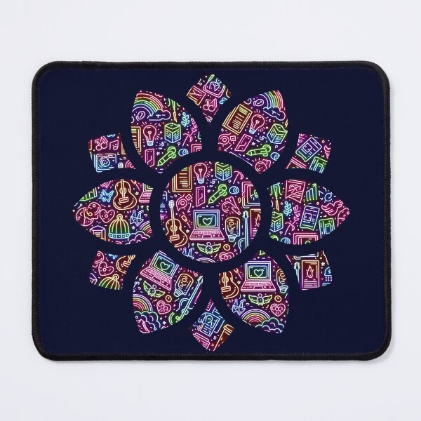 Item preview, Neon Rainbow - College Life - Being Young - Y2K Flower designed and sold by AmberRoseWrites.