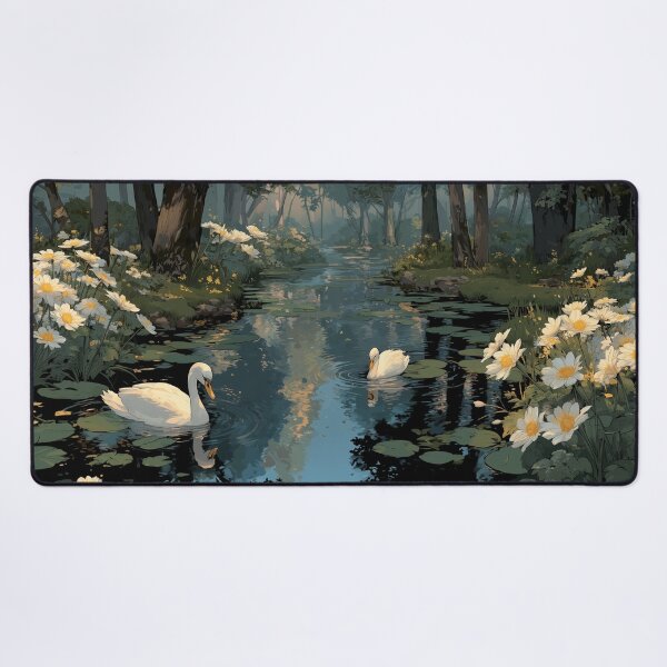 Item preview, Tranquil Waters | Swan Pond in Spring Bloom designed and sold by GenXSchematic.