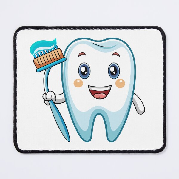 Item preview, Cute Smiling Tooth with Toothbrush Cartoon design designed and sold by Relevant Merch.
