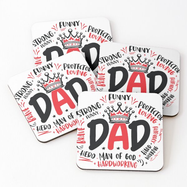 Item preview, Dad Word Art Crown Design – Hero, Protector, Hardworking Father Typography designed and sold by UNIGRAPHIX.