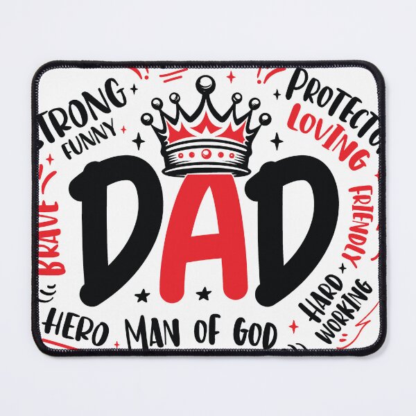 Item preview, Dad Word Art Crown Design – Hero, Protector, Hardworking Father Typography designed and sold by UNIGRAPHIX.