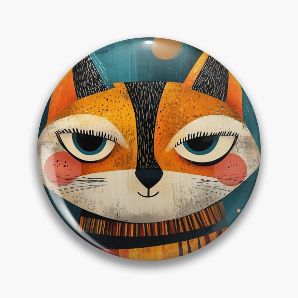 Item preview, Folk Cat Beauty Risograph For Kids designed and sold by sheprint.